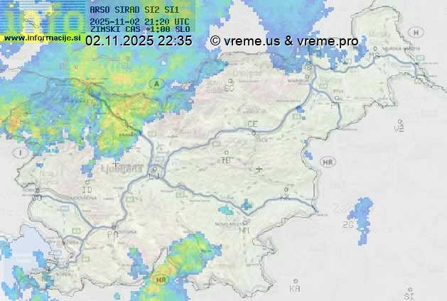 Radarska karta padavin