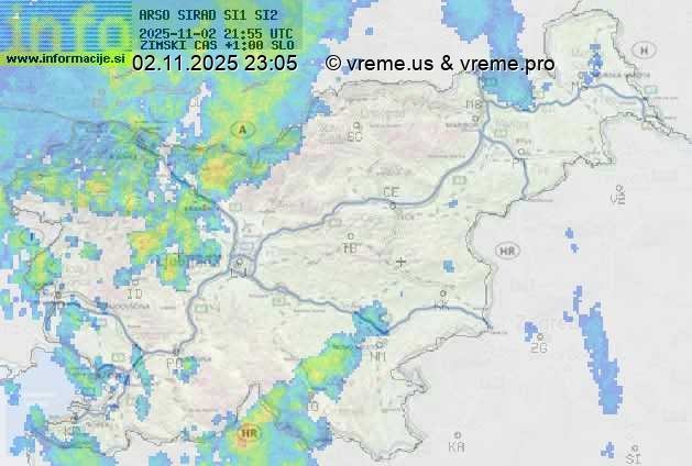 Radarska karta padavin