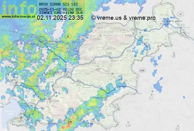 Radarska karta padavin