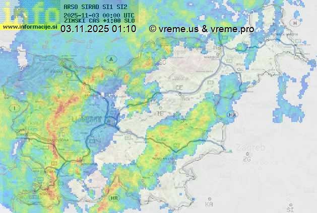 Radarska karta padavin