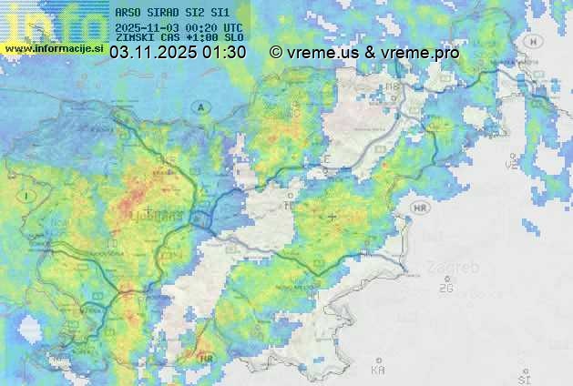 Radarska karta padavin