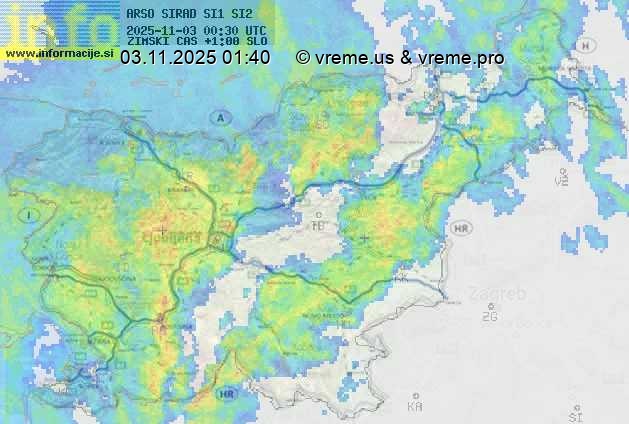 Radarska karta padavin
