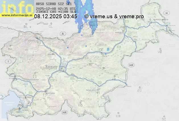 Radarska karta padavin