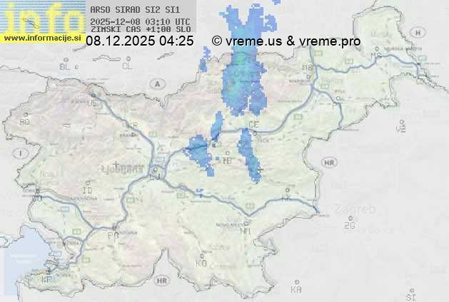 Radarska karta padavin