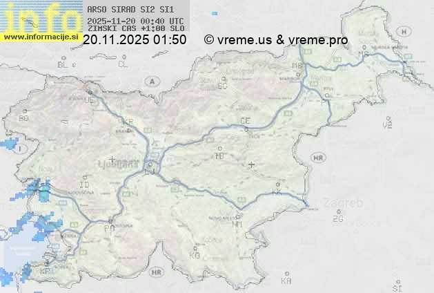 Radarska karta padavin