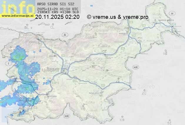 Radarska karta padavin
