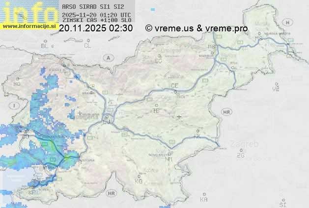 Radarska karta padavin
