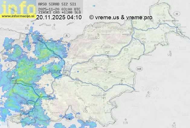 Radarska karta padavin