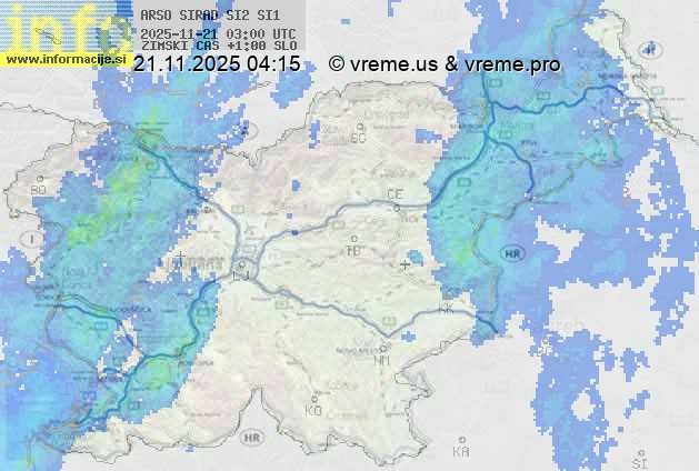 Radarska karta padavin
