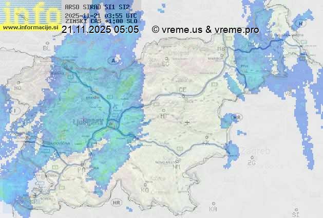 Radarska karta padavin