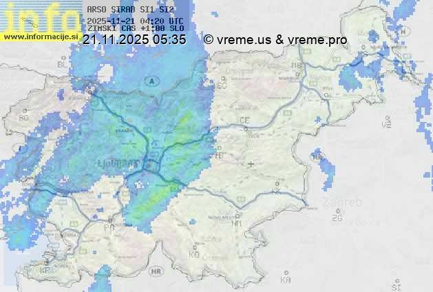 Radarska karta padavin