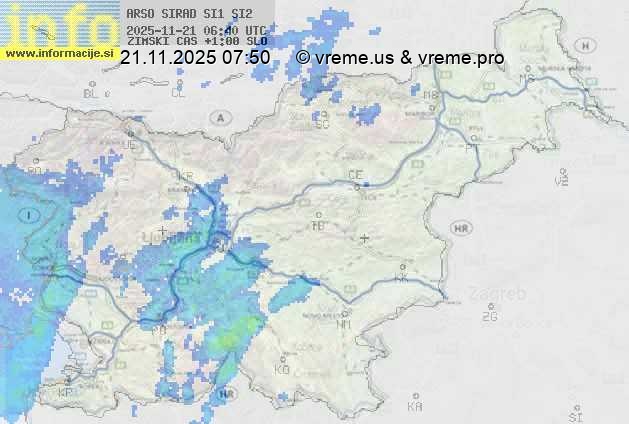 Radarska karta padavin
