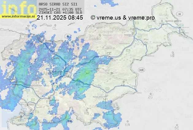 Radarska karta padavin