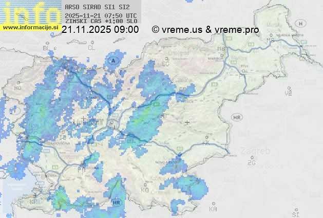 Radarska karta padavin
