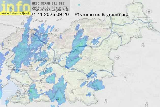 Radarska karta padavin