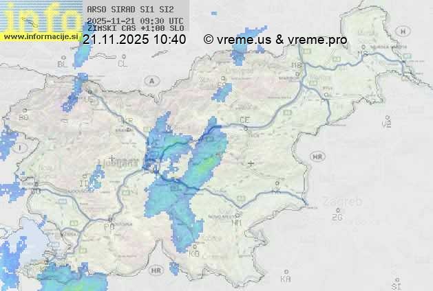 Radarska karta padavin