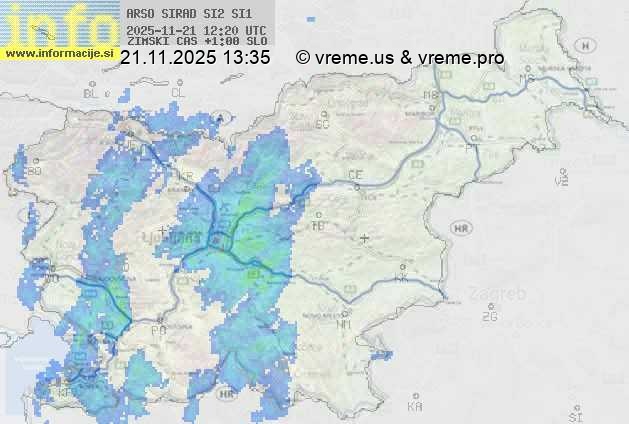 Radarska karta padavin