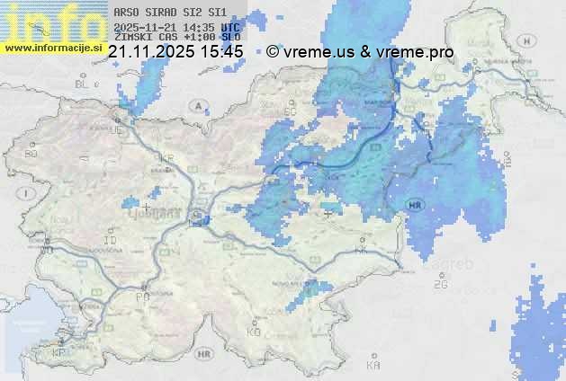 Radarska karta padavin