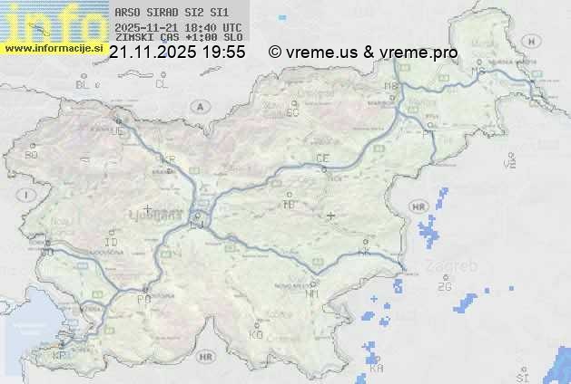 Radarska karta padavin