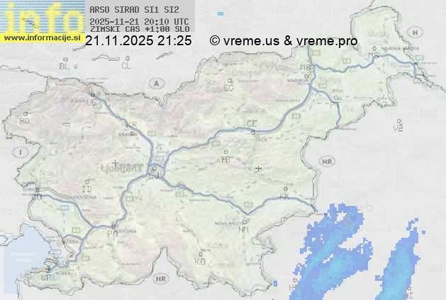 Radarska karta padavin