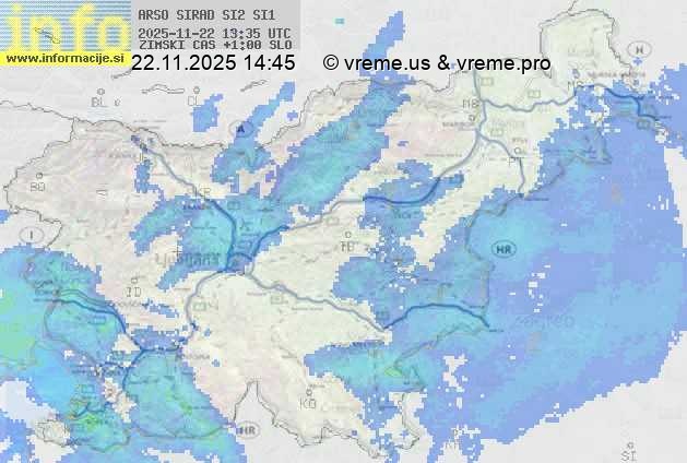 Radarska karta padavin