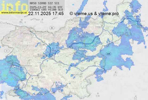 Radarska karta padavin