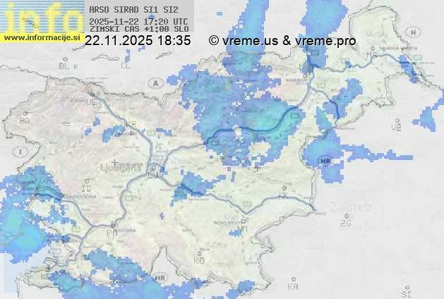 Radarska karta padavin