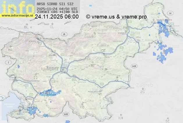 Radarska karta padavin