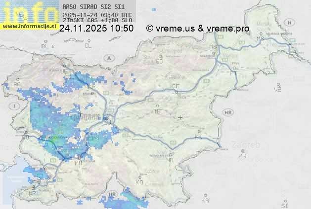 Radarska karta padavin