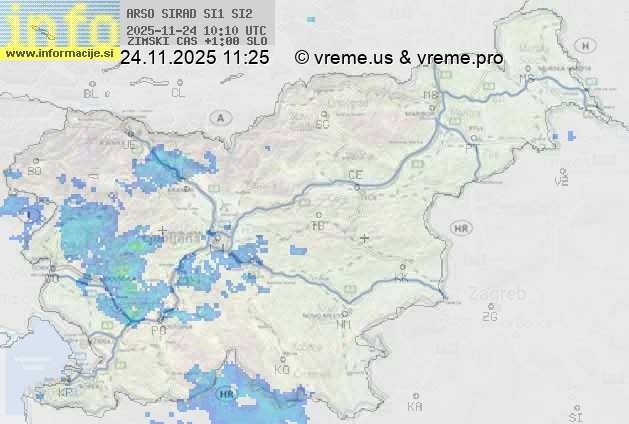 Radarska karta padavin