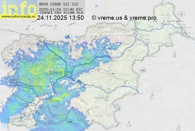 Radarska karta padavin