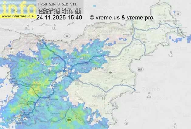 Radarska karta padavin