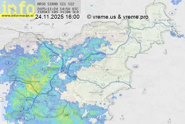 Radarska karta padavin
