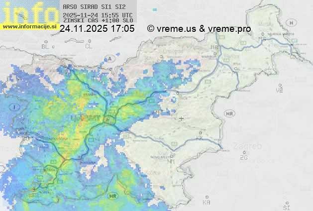 Radarska karta padavin