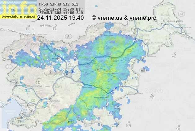 Radarska karta padavin