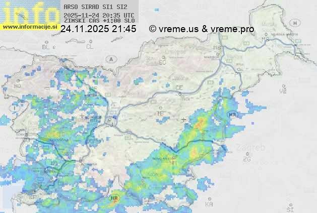Radarska karta padavin