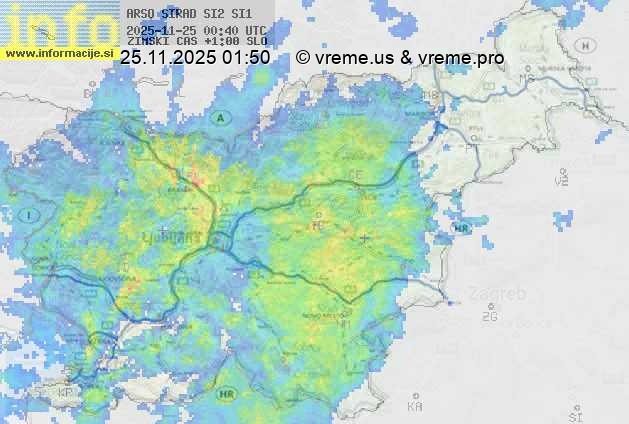 Radarska karta padavin