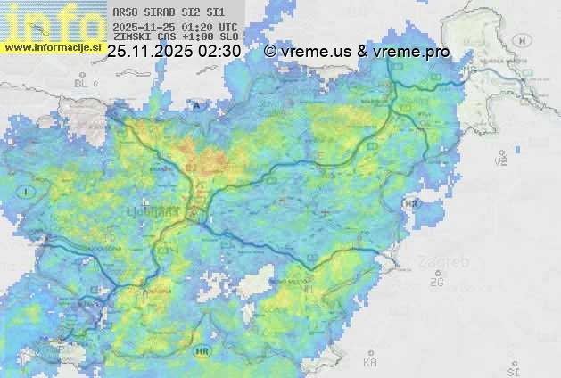 Radarska karta padavin