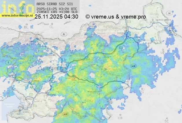 Radarska karta padavin