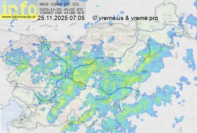 Radarska karta padavin