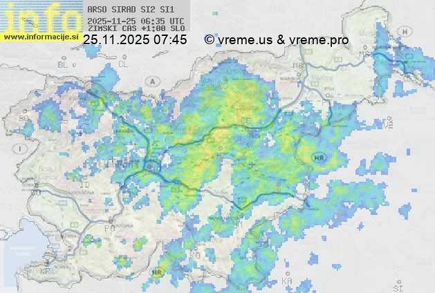 Radarska karta padavin