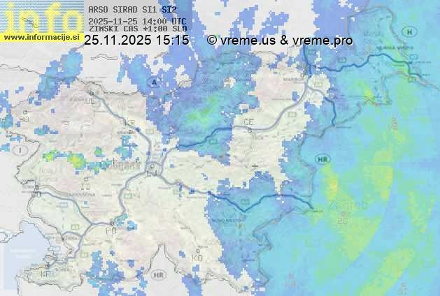 Radarska karta padavin
