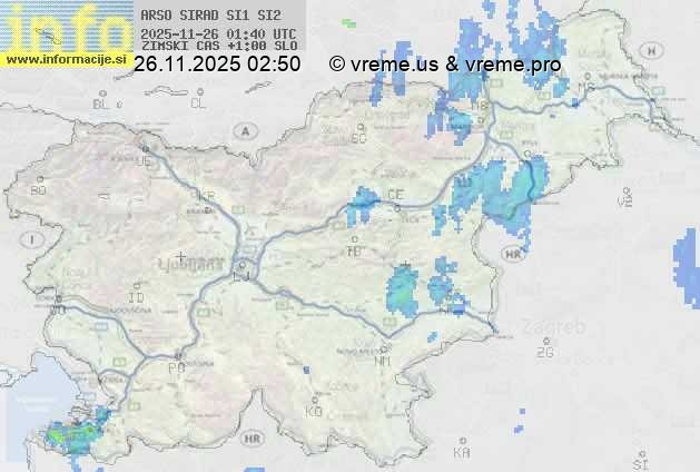 Radarska karta padavin