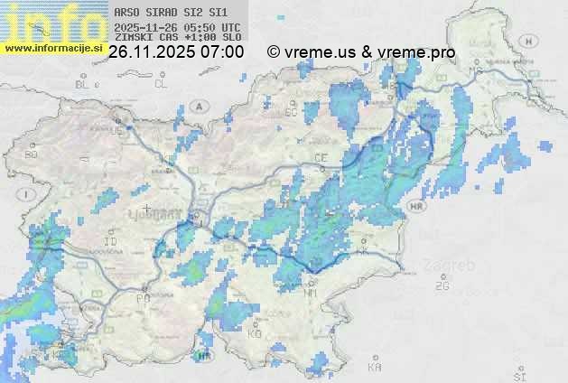 Radarska karta padavin