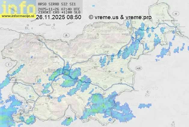 Radarska karta padavin