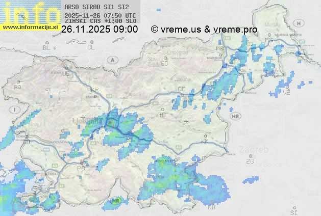 Radarska karta padavin