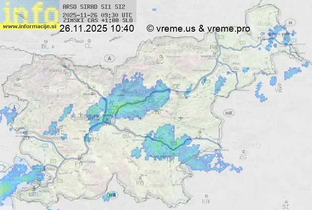 Radarska karta padavin