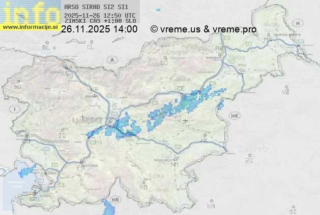 Radarska karta padavin