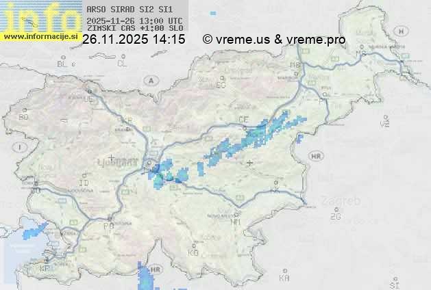 Radarska karta padavin