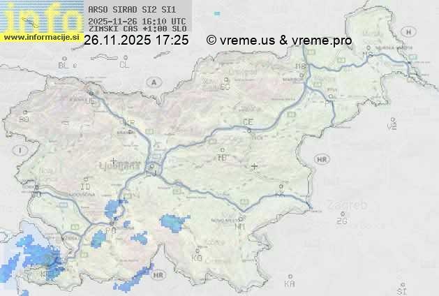 Radarska karta padavin